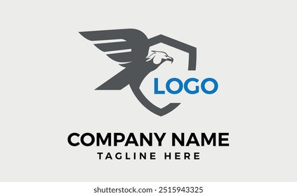 eagle shield logo design, phoenix vector Logo design, bird falcon vector wings logo template, Editable vector illustration.