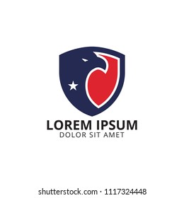Eagle shield logo design template