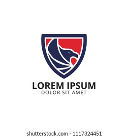 Eagle shield logo design template