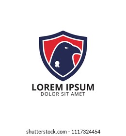 Eagle shield logo design template