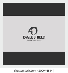 Eagle shield logo design template. Vector illustration