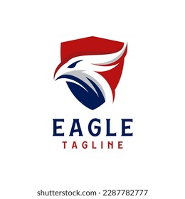 Eagle shield logo design template. Awesome Shield American Logo for your company