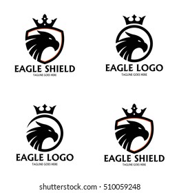 Eagle Shield logo design template ,Eagle logo design concept ,Vector illustration