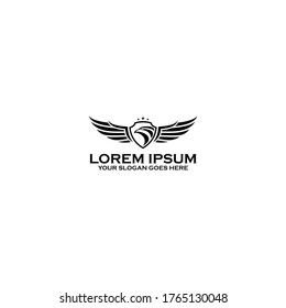 Eagle and Shield Logo Design Vector