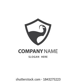 Eagle with shield logo images illustration design