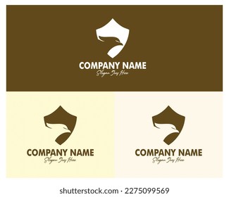  eagle and shield logo set. premium vector design. appear with several color choices. Best for logo, badge, emblem, icon, design sticker, industry. available in eps 10.