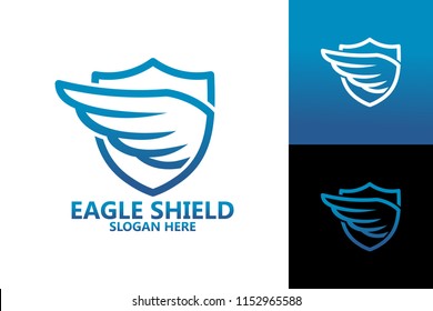 Eagle Shield Logo Template Design Vector, Emblem, Design Concept, Creative Symbol, Icon