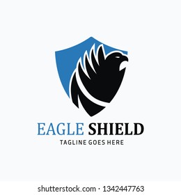 Eagle shield logo. Eagle logo. Vector illustration