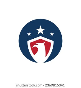 Eagle Shield Logo Vector Template Illustration