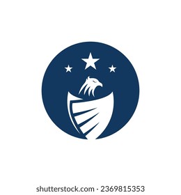 Eagle Shield Logo Vector Template Illustration