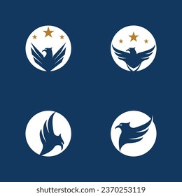 Eagle Shield Logo Vector Template Illustration