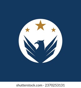Eagle Shield Logo Vector Template Illustration
