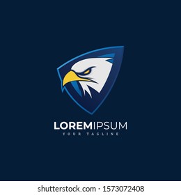 EAGLE SHIELD MASCOT LOGO VECTOR