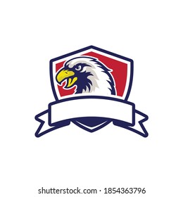 Eagle Shield and ribbon Logo Concept