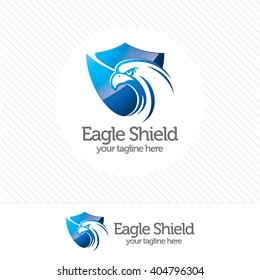 Eagle shield security logo , abstract symbol of security. Shield protection logo vector.