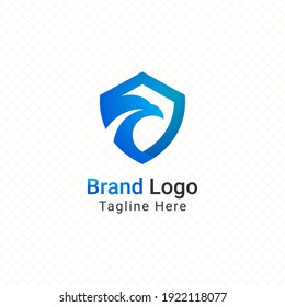 eagle shield security logo vector graphic design