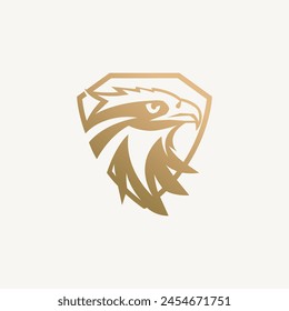 Eagle shield security vector logo design 