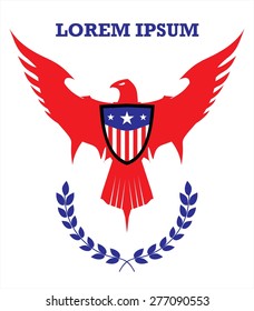 Eagle and the shield, with star and stripes.