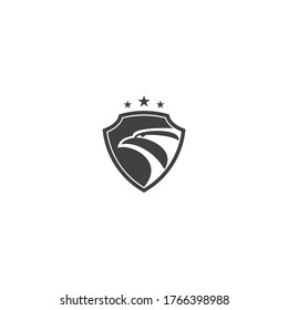Adler Schild mit Sternen Logo-Design-Vektorgrafik