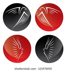 Eagle signs - vector illustration