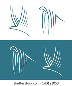 Eagle signs - vector illustration