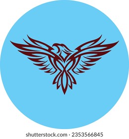 Eagle silhouette animation. High resolution EPS files