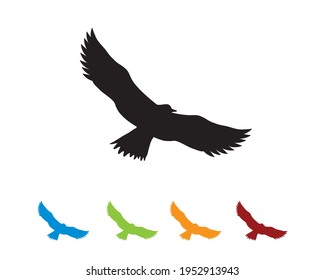  eagle silhouette, fliying bird silhouette 