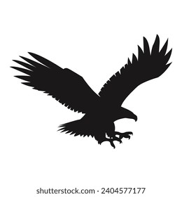 eagle silhouette, fliying bird silhouette illustration