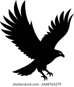 eagle silhouette, flying bird silhouette