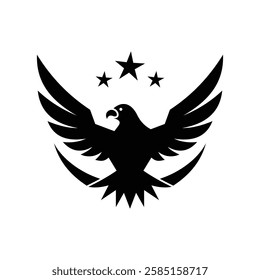 eagle silhouette icon design illustration