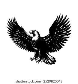 Eagle silhouette Icon, Vector graphic of eagle, Eagle logo,