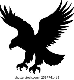 Eagle silhouette illustration vector design.