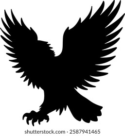 Eagle silhouette illustration vector design.