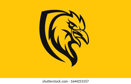 Eagle silhouette logo design illustration