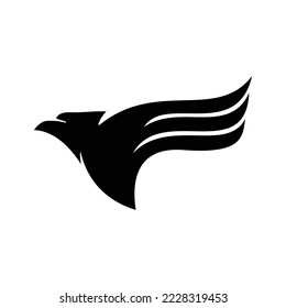 eagle silhouette logo design template. falcon bird icon, sign and symbol.