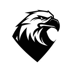 Eagle Silhouette Logo Symbol Design Illustration. Clean Logo Mark Design. Illustration For Personal Or Commercial Business Branding.