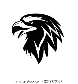 Eagle silhouette logo symbol design illustration. Clean logo mark design. Illustration for personal or commercial business branding.