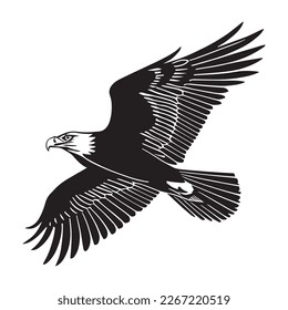 eagle silhouette. tattoo icon vector