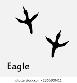 Eagle Silhouette with trails. Vector trendy style Illustration on white background..eps