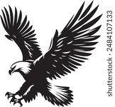 Eagle silhouette Vector Art Illustration