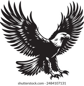 Eagle silhouette Vector Art Illustration