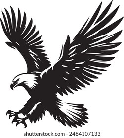 Eagle silhouette Vector Art Illustration