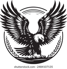 Eagle silhouette Vector Art Illustration