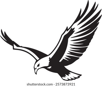 eagle silhouette vector. high quality. isolated on background.