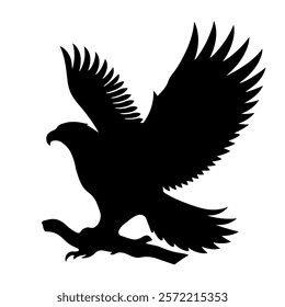 Eagle silhouette vector icon sign symbol illustration design.
