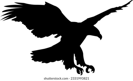 Eagle Silhouette Vector Illustration Desain