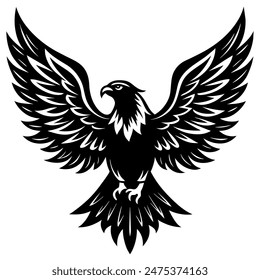 eagle silhouette vector illustration Design in white background