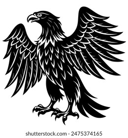 eagle silhouette vector illustration Design in white background