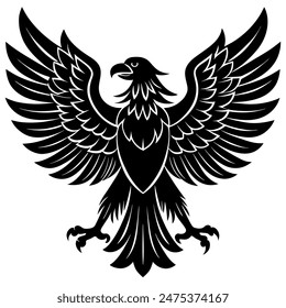 eagle silhouette vector illustration Design in white background