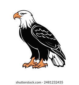 Eagle silhouette, vector illustration of an eagle, Eagle icon